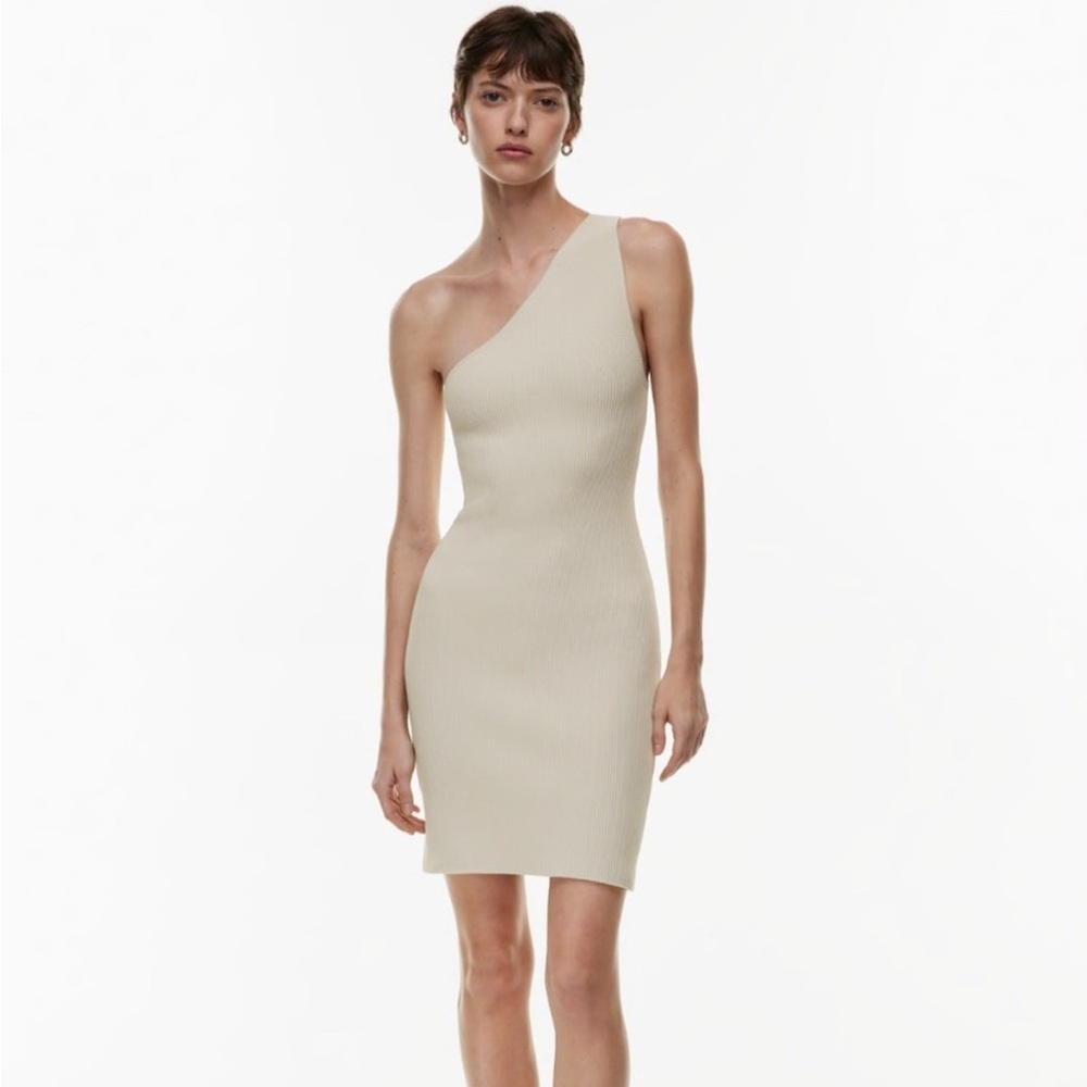 Aritzia Babaton Sculpt Knit One Shoulder Dress #aritzia #babaton #aritziadress